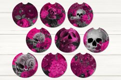 Gothic skull | Sublimation car coaster &amp; key chain bundle Product Image 2