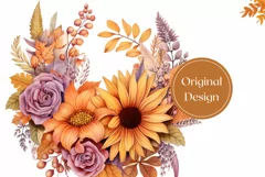 Flowers Tumbler Wrap Sublimation, Sunflowers Sublimation Product Image 2
