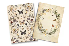 Wildflower Butterfly Junk Journal Pages Product Image 2