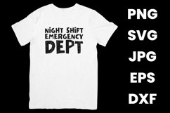 Funny Night Shift Emergency Dept, Night Team SVG Product Image 2