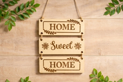 Welcome Wall Decor Laser Cut SVG - Decorative Home Sign Product Image 1