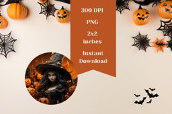 3D Halloween Earring Design, Halloween Witch Sublimation Product Image 2