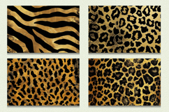 Gold Black Animal Print Cutting Boards sublimation Design Product Image 2