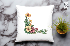 Watercolor Floral Corner Clipart Sublimation PNG Product Image 2