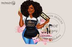 Afro Lash Artist Woman PNG Boss Babe Beauty Sublimation Des Product Image 1