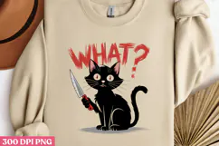 WHAT PNG, Funny Cats Sublimation Quotes PNG Product Image 3