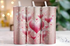 Hearts Valentine's Day Tumbler Wrap Sublimation Product Image 1