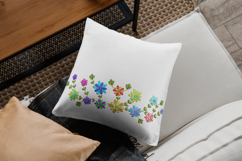 Colorful Floral Vine Three Size Embroidery Design Product Image 2