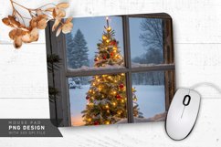 Traditional Christmas Scene Mouse Pad PNG Design Product Image 1