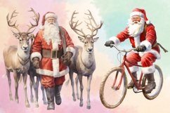 Watercolor Santa Claus Sublimation Clipart, Santa PNG Product Image 3