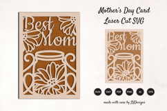 Mother’s Day Floral Card Laser Cut SVG Product Image 1