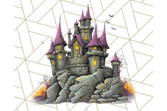 Halloween Buildings Clipart PNG, Haunted Houses Art Product Image 2