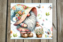 Summer gnomes | flowers Skinny tumbler Sublimation design PL Product Image 2