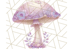 Dreamy Patterned Mushroom Clipart PNG, Forest Elements Png Product Image 2