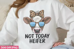 Not Today Heifer PNG, Highland Cow Sublimation PNG Product Image 2