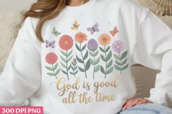 God is good all the time PNG, Christian Sublimation PNG Product Image 1