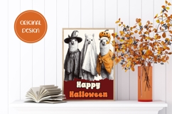 Retro Halloween Greeting Card, Halloween Lama Wall Art Product Image 2