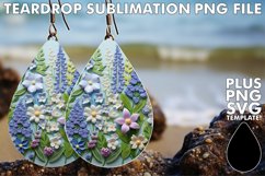 Chic Embroidered Flower Earring Patterns Product Image 1