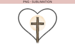Western Cross PNG | Rustic Christian Cross Clipart | Faith Product Image 2