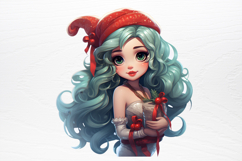 Christmas Mermaid Clipart PNG Product Image 2