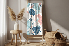 Blanket mockup on wooden ladder rack Product Image 3