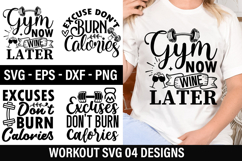 Workout SVG Design -Excuses don t burn calories Product Image 1