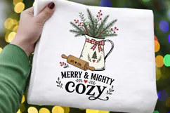 Merry and Mighty Cozy Christmas PNG Sublimation Design Product Image 4