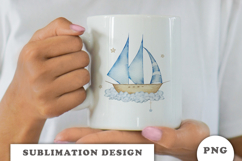 Watercolor Sailboat png Product Image 2