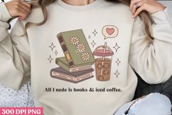 All i need is books &amp; iced coffee PNG, Iced Coffee Mental Product Image 1