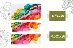 Fluid Art Tumbler Template, Watercolor 40 Oz Tumbler Design Product Image 2