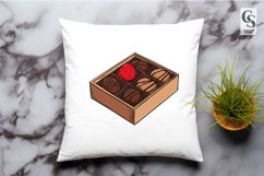 Chocolate Heart Candy Box Clipart Sublimation PNG Product Image 3