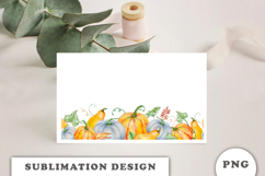 Watercolor Autumn Pumpkins Border png Product Image 2