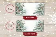 Christmas Tree Mug Sublimation, Watercolor Winter Mug PNG Product Image 2