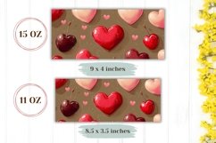 Love Mug Template, Love Hearts Mug Wrap Design PNG Product Image 2