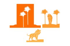 Lion & Lioness in The Savannah Pop Up Box Papercut Product Image 2