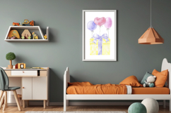 Balloons and Gift Watercolor Sublimation PNG Graphic Product Image 6