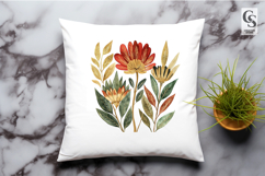 Boho Wildflower Botanical Watercolor Clipart Sublimation PNG Product Image 3