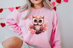 Owl Valentines Day Sublimation Clipart, Christmas Clipart Product Image 2