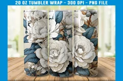 Camellia & Ruta Graveolen Flower Tumbler Wrap Product Image 2