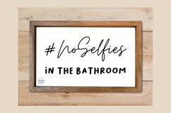 Bathroom Selfie svg, funny home sign svg, entrance door sign Product Image 1