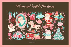 Pastel Christmas Glass Can Wrap PNG, Libbey 16oz Cup wrap Product Image 2