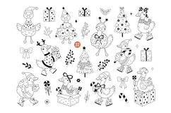 Silly Christmas Goose Clipart Funny Xmas Santa Goose PNG SVG Product Image 2