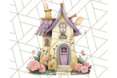 Whimsical Cottagecore Cottage PNG Clipart, Fairy House Png Product Image 2