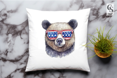 Patriotic Bear Clipart PNG Product Image 2