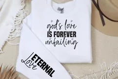 God's love is forever unfailing Sleeve SVG PNG Product Image 1
