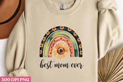 best mom ever PNG, Sunflower Mom Life Sublimation Product Image 3