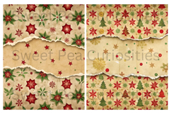 Christmas, Red, Green, Papers, Junk Journal Product Image 2