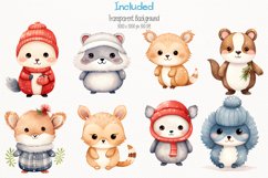 Winter Animals Christmas 31 Cliparts Collection Product Image 2