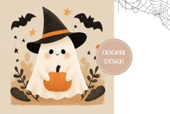 Cartoon Halloween Ghost Backgrounds, Halloween Ghost PNG Product Image 2