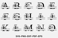 Wildflowers Monogram Alphabet Split Letters Font SVG Files Product Image 2
